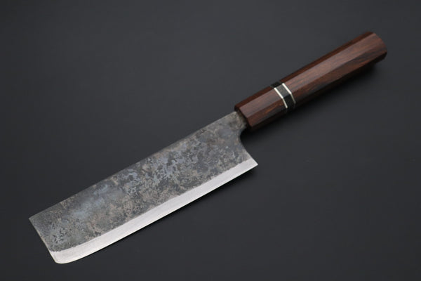 Shirou-Kunimitsu Nakiri Shirou-Kunimitsu White Steel No.2 Kurouchi Series Special Edition SK-3SP63 Nakiri 165mm (6.4 Inch)