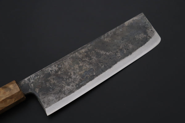 Shirou-Kunimitsu Nakiri Shirou-Kunimitsu White Steel No.2 Kurouchi Series Special Edition SK-3SP64 Nakiri 165mm (6.4 Inch)