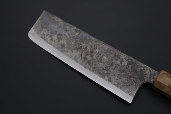 Shirou-Kunimitsu Nakiri Shirou-Kunimitsu White Steel No.2 Kurouchi Series Special Edition SK-3SP64 Nakiri 165mm (6.4 Inch)