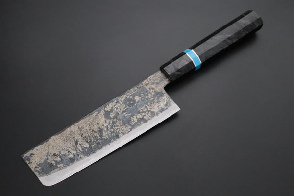 Shirou-Kunimitsu Nakiri Shirou-Kunimitsu White Steel No.2 Kurouchi Series Special Edition SK-3SP65 Nakiri 165mm (6.4 Inch)