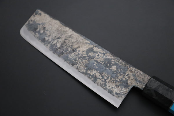 Shirou-Kunimitsu Nakiri Shirou-Kunimitsu White Steel No.2 Kurouchi Series Special Edition SK-3SP65 Nakiri 165mm (6.4 Inch)