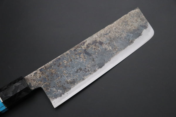 Shirou-Kunimitsu Nakiri Shirou-Kunimitsu White Steel No.2 Kurouchi Series Special Edition SK-3SP65 Nakiri 165mm (6.4 Inch)