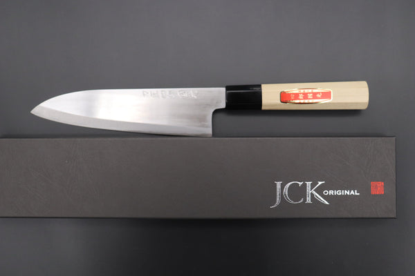 Shirou-Kunimitsu Wa Santoku Shirou-Kunimitsu Blue Steel No.2 Natural Beauty Series SKB-2 Wa Santoku 180mm (7 Inch)