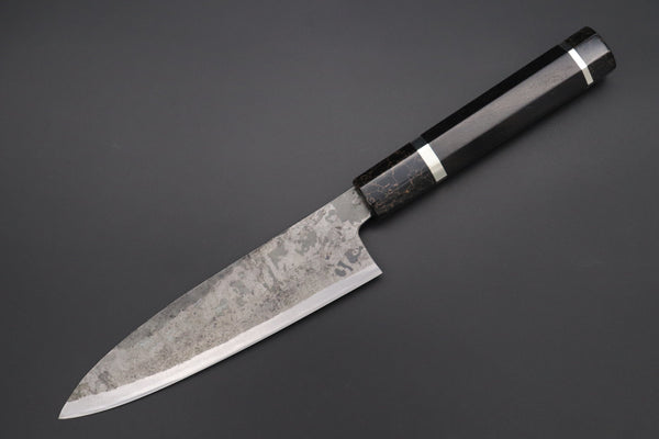 Shirou-Kunimitsu Wa Santoku Shirou-Kunimitsu White Steel No.2 Kurouchi Series Special Edition SK-2SP48 Wa Santoku 180mm (7 Inch)