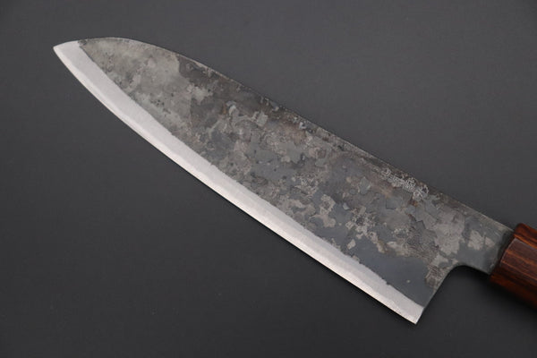 Shirou-Kunimitsu Wa Santoku Shirou-Kunimitsu White Steel No.2 Kurouchi Series Special Edition SK-2SP49 Wa Santoku 180mm (7 Inch)