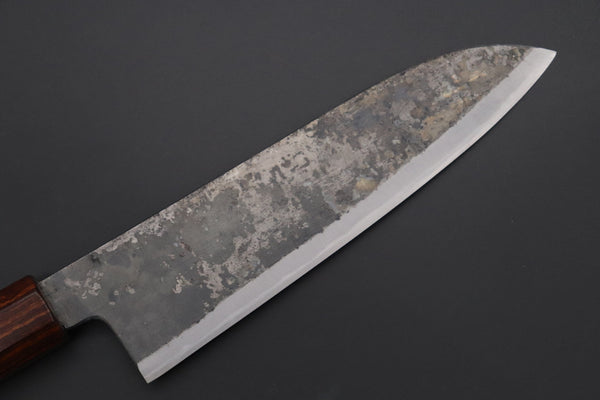 Shirou-Kunimitsu Wa Santoku Shirou-Kunimitsu White Steel No.2 Kurouchi Series Special Edition SK-2SP49 Wa Santoku 180mm (7 Inch)