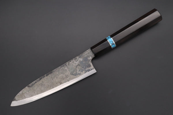 Shirou-Kunimitsu Wa Santoku Shirou-Kunimitsu White Steel No.2 Kurouchi Series Special Edition SK-2SP51 Wa Santoku 180mm (7 Inch)