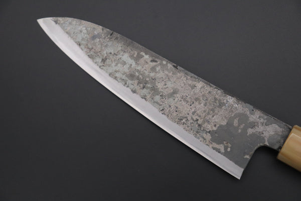 Shirou-Kunimitsu Wa Santoku Shirou-Kunimitsu White Steel No.2 Kurouchi Series Special Edition SK-2SP54 Wa Santoku 180mm (7 Inch)