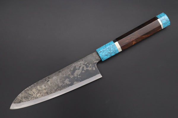 Shirou-Kunimitsu Wa Santoku Shirou-Kunimitsu White Steel No.2 Kurouchi Series Special Edition SK-2SP55 Wa Santoku 180mm (7 Inch)