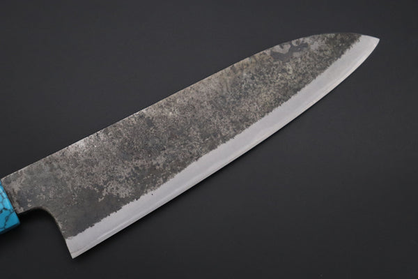 Shirou-Kunimitsu Wa Santoku Shirou-Kunimitsu White Steel No.2 Kurouchi Series Special Edition SK-2SP55 Wa Santoku 180mm (7 Inch)