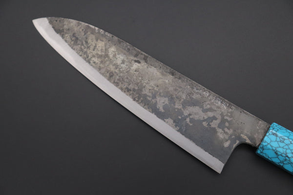 Shirou-Kunimitsu Wa Santoku Shirou-Kunimitsu White Steel No.2 Kurouchi Series Special Edition SK-2SP55 Wa Santoku 180mm (7 Inch)