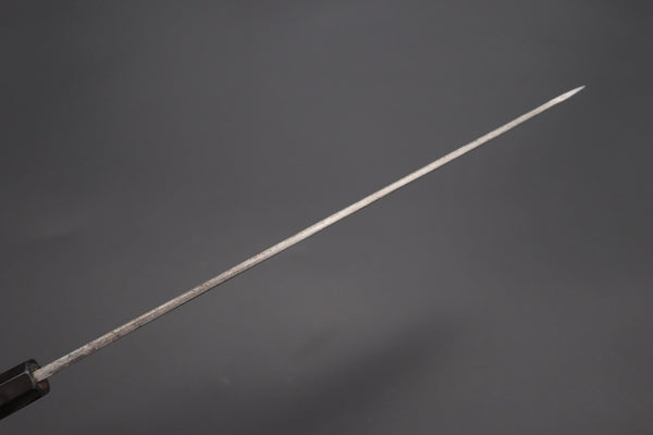 Shirou-Kunimitsu Wa Sujihiki Shirou-Kunimitsu White Steel No.2 Kurouchi Series Special Edition SK-7SP1 Wa Sujihiki 270mm (10.6 Inch, Ocean Blue Color Stabilized Maple Burl Wood Handle)