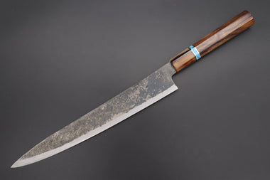Shirou-Kunimitsu Wa Sujihiki Shirou-Kunimitsu White Steel No.2 Kurouchi Series Special Edition SK-7SP24 Wa Sujihiki 270mm (10.6 Inch)