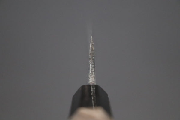 Shirou-Kunimitsu Wa Sujihiki Shirou-Kunimitsu White Steel No.2 Kurouchi Series Special Edition SK-7SP6 Wa Sujihiki 270mm (10.6 Inch, Dark Gray Color Stabilized Maple Burl Wood Handle)