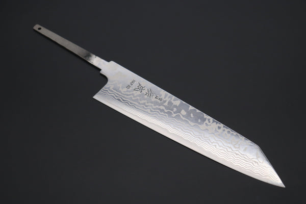 Sukenari Kiritsuke SNBO-4 Kiritsuke 210mm (8.2 Inch) / 1. Blade Only (without a Wa Handle) US$600 “Build Your Dream Knife” Sukenari HAP-40 Nickel Damascus SNBO-4 Kiritsuke 210mm (8.2 Inch)