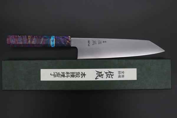 Sukenari Kiritsuke SCL-604 HAP40 Kirutsuke 210mm (8.2 inch) Custom Limited Edition, Sukenari HAP-40 Clad Kiritsuke 210mm (8.2 inch, SCL-604)