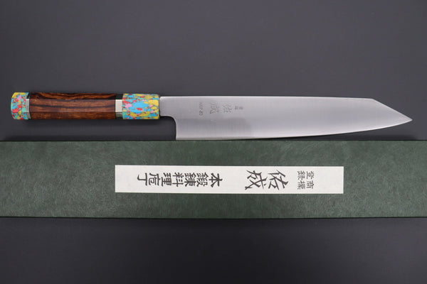 Sukenari Kiritsuke SCL-315 HAP40 Kirutsuke Slicer 240mm (9.4 inch) Custom Limited Edition, Sukenari HAP-40 Clad Kiritsuke Slicer 240mm (9.4 inch, SCL-315)