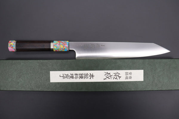 Sukenari Kiritsuke SCL-319 HAP40 Kirutsuke Slicer 240mm (9.4 inch) Custom Limited Edition, Sukenari HAP-40 Clad Kiritsuke Slicer 240mm (9.4 inch, SCL-319)