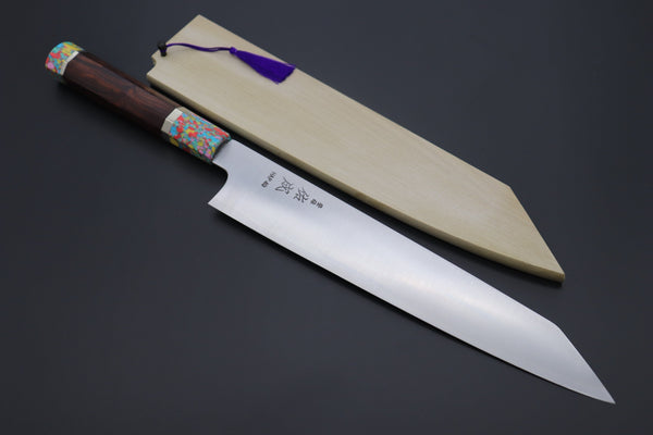 Sukenari Kiritsuke SCL-330 HAP40 Kirutsuke Slicer 270mm (10.6 inch) Custom Limited Edition, Sukenari HAP-40 Clad Kiritsuke Slicer 270mm (10.6 inch, SCL-330)