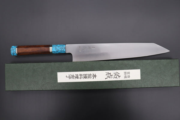 Sukenari Kiritsuke SCL-331 HAP40 Kirutsuke Slicer 270mm (10.6 inch) Custom Limited Edition, Sukenari HAP-40 Clad Kiritsuke Slicer 270mm (10.6 inch, SCL-331)