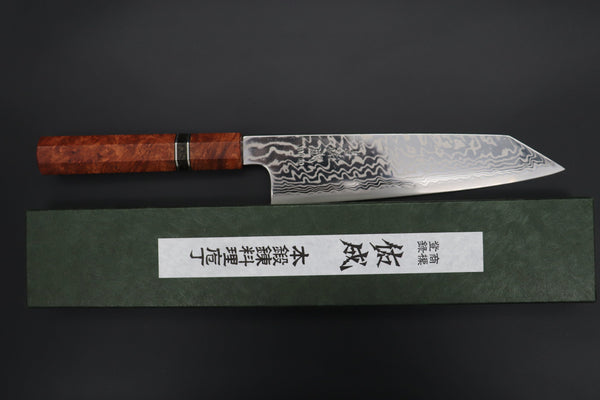 Sukenari Kiritsuke Custom Limited Edition, Sukenari HAP-40 Nickel Damascus Kiritsuke 210mm (8.2 inch, SCL-521)