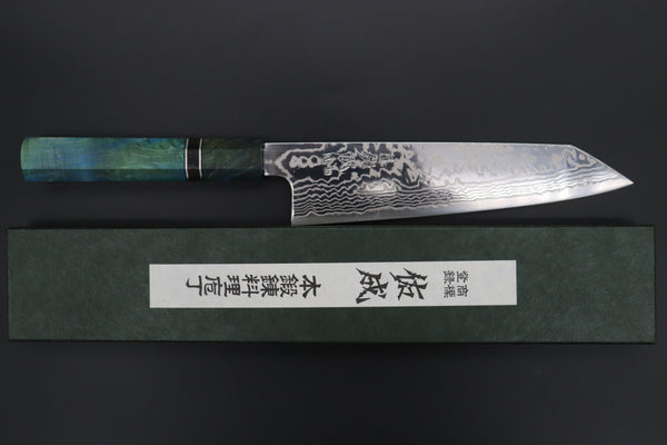 Sukenari Kiritsuke Custom Limited Edition, Sukenari HAP-40 Nickel Damascus Kiritsuke 210mm (8.2 inch, SCL-585)