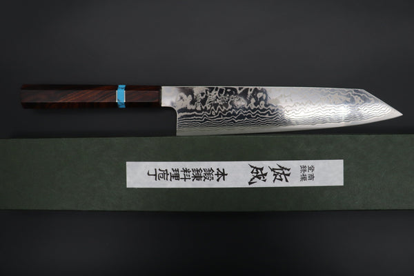 Sukenari Kiritsuke Custom Limited Edition, Sukenari HAP-40 Nickel Damascus Kiritsuke 240mm (9.4 inch, SCL-524)