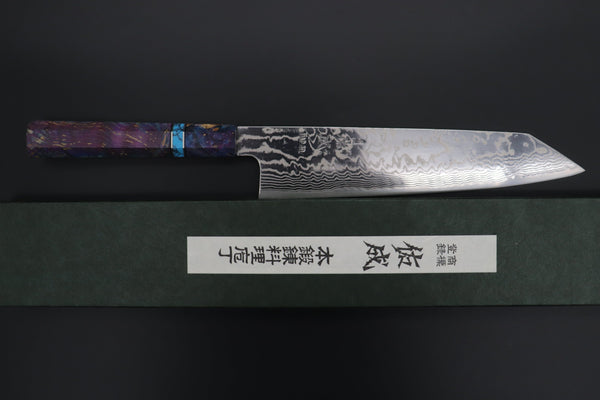 Sukenari Kiritsuke Custom Limited Edition, Sukenari HAP-40 Nickel Damascus Kiritsuke 240mm (9.4 inch, SCL-591)