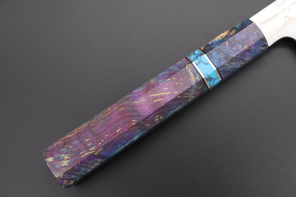 Sukenari Kiritsuke Custom Limited Edition, Sukenari HAP-40 Nickel Damascus Kiritsuke 240mm (9.4 inch, SCL-591)