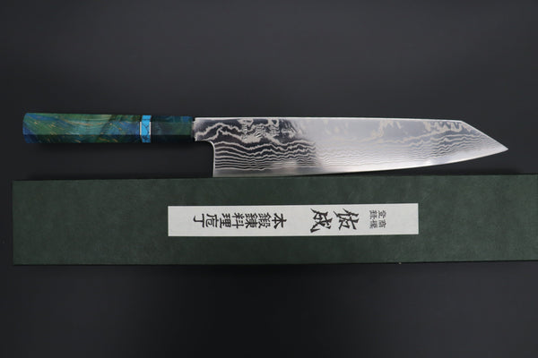 Sukenari Kiritsuke Custom Limited Edition, Sukenari HAP-40 Nickel Damascus Kiritsuke 270mm (10.6 inch, SCL-594)