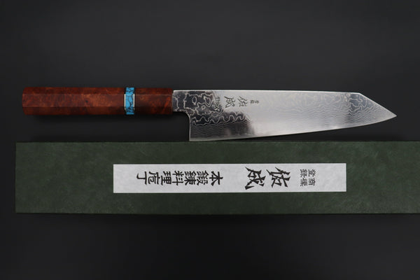 Sukenari Kiritsuke Custom Limited Edition, Sukenari STRIX Nickel Damascus Kiritsuke 210mm (8.2 inch, SCL-532)