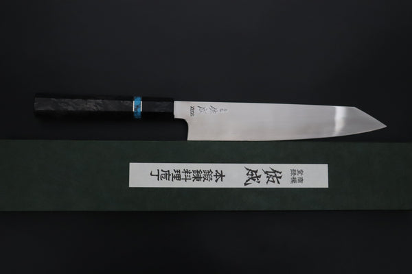 Sukenari Kiritsuke SCL-704 VG-XEOS Kiritsuke 240mm (9.4 inch) Custom Limited Edition, Sukenari VG-XEOS Clad Kiritsuke 240mm - Double Shinogi, Mirror Polish (9.4 inch, SCL-704)