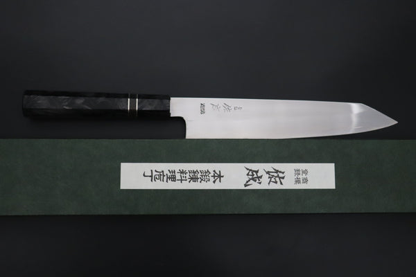 Sukenari Kiritsuke SCL-705 VG-XEOS Kiritsuke 240mm (9.4 inch) Custom Limited Edition, Sukenari VG-XEOS Clad Kiritsuke 240mm - Double Shinogi, Mirror Polish (9.4 inch, SCL-705)