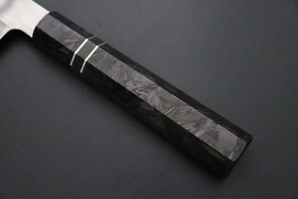 Sukenari Kiritsuke SCL-705 VG-XEOS Kiritsuke 240mm (9.4 inch) Custom Limited Edition, Sukenari VG-XEOS Clad Kiritsuke 240mm - Double Shinogi, Mirror Polish (9.4 inch, SCL-705)