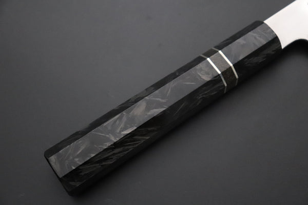 Sukenari Kiritsuke SCL-705 VG-XEOS Kiritsuke 240mm (9.4 inch) Custom Limited Edition, Sukenari VG-XEOS Clad Kiritsuke 240mm - Double Shinogi, Mirror Polish (9.4 inch, SCL-705)
