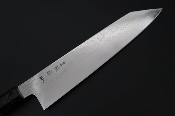 Sukenari Kiritsuke SCL-650 VG-XEOS Kiritsuke 240mm (9.4 inch) Custom Limited Edition, Sukenari VG-XEOS Nickel Damascus Kiritsuke 240mm (9.4 inch, SCL-650)