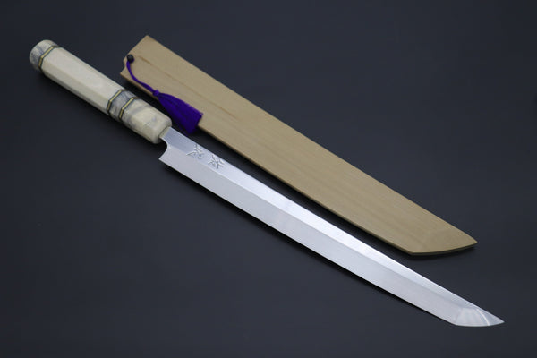 Sukenari Sakimaru Takohiki Honyaki SG-II HSG-12 Sakimaru Takohiki 300mm (11.8 Inch) / Right Handed Custom Limited Edition, Sukenari Honyaki SG-II Series HSG-12 Sakimaru Takohiki 300mm (11.8 Inch, Single Bevel Edge)