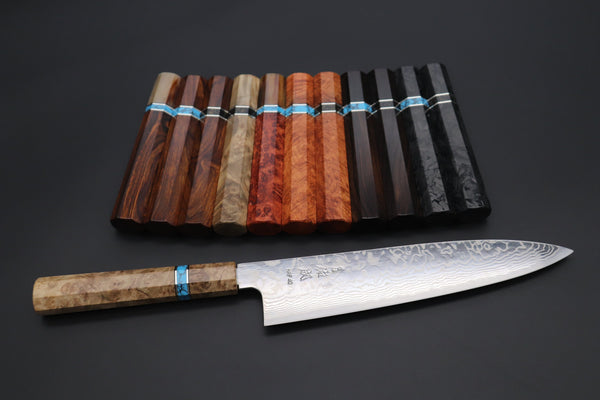 Sukenari Wa Gyuto “Build Your Dream Knife” Sukenari HAP-40 Nickel Damascus SNBO-7 Wa Gyuto 240mm (9.4 Inch)