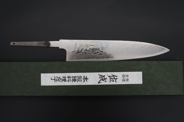 Sukenari Wa Gyuto “Build Your Dream Knife” Sukenari HAP-40 Nickel Damascus SNBO-7 Wa Gyuto 240mm (9.4 Inch)