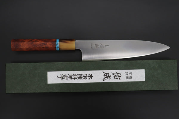 Sukenari Wa Gyuto SCL-464 HAP40 Wa Gyuto 210mm (8.2 inch) Custom Limited Edition, Sukenari HAP-40 Clad Wa Gyuto 210mm (8.2 inch, SCL-464)