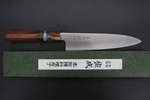 Sukenari Wa Gyuto SCL-465 HAP40 Wa Gyuto 210mm (8.2 inch) Custom Limited Edition, Sukenari HAP-40 Clad Wa Gyuto 210mm (8.2 inch, SCL-465)