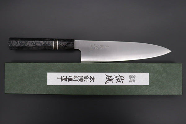 Sukenari Wa Gyuto SCL-468 HAP40 Wa Gyuto 210mm (8.2 inch) Custom Limited Edition, Sukenari HAP-40 Clad Wa Gyuto 210mm (8.2 inch, SCL-468)