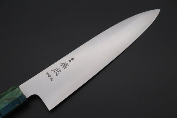Sukenari Wa Gyuto SCL-601 HAP40 Wa Gyuto 210mm (8.2 inch) Custom Limited Edition, Sukenari HAP-40 Clad Wa Gyuto 210mm (8.2 inch, SCL-601)