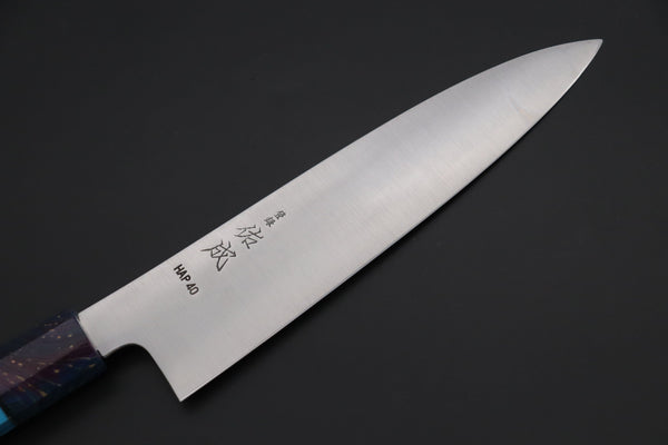 Sukenari Wa Gyuto SCL-608 HAP40 Wa Gyuto 210mm (8.2 inch) Custom Limited Edition, Sukenari HAP-40 Clad Wa Gyuto 210mm (8.2 inch, SCL-608)