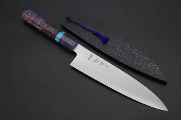 Sukenari Wa Gyuto SCL-608 HAP40 Wa Gyuto 210mm (8.2 inch) Custom Limited Edition, Sukenari HAP-40 Clad Wa Gyuto 210mm (8.2 inch, SCL-608)