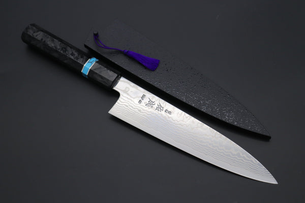 Sukenari Wa Gyuto Custom Limited Edition, Sukenari HAP-40 Nickel Damascus Wa Gyuto 210mm (8.2 inch, SCL-580)
