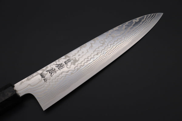 Sukenari Wa Gyuto Custom Limited Edition, Sukenari HAP-40 Nickel Damascus Wa Gyuto 210mm (8.2 inch, SCL-581)