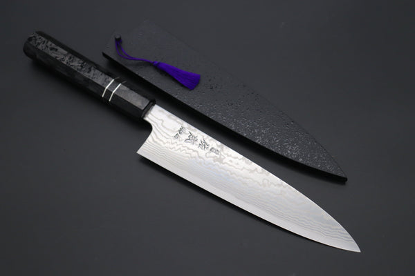 Sukenari Wa Gyuto Custom Limited Edition, Sukenari HAP-40 Nickel Damascus Wa Gyuto 210mm (8.2 inch, SCL-581)