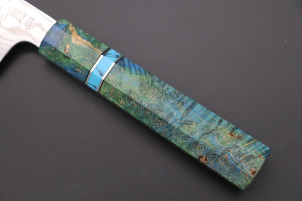 Sukenari Wa Gyuto Custom Limited Edition, Sukenari HAP-40 Nickel Damascus Wa Gyuto 210mm (8.2 inch, SCL-582)