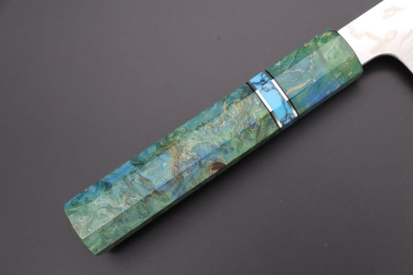 Sukenari Wa Gyuto Custom Limited Edition, Sukenari HAP-40 Nickel Damascus Wa Gyuto 210mm (8.2 inch, SCL-582)